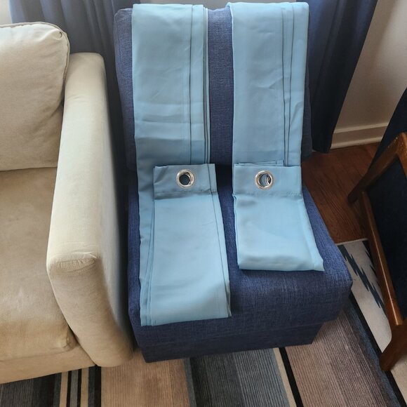 Aqua (Blackout) Curtains - 2 Panels - Picture 4 of 4